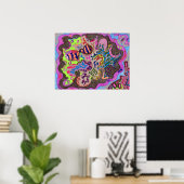 "Tanz" Abstrakt Art. 24x18 Poster (Heimbüro)