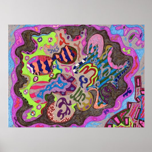 "Tanz" Abstrakt Art. 24x18 Poster (Vorne)