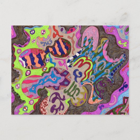 "Tanz" Abstrakt Postkarte (Vorderseite)