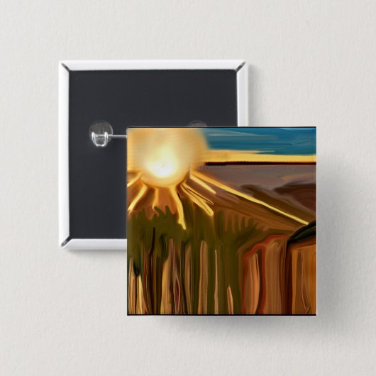 Tanz Abstrakte Kunst des Kacti Button (Vorne & Hinten)