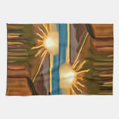 Tanz Abstrakte Kunst des Kacti Küchentuch (Horizontal)