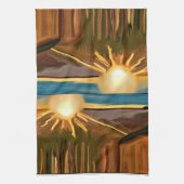 Tanz Abstrakte Kunst des Kacti Küchentuch (Vertikal)