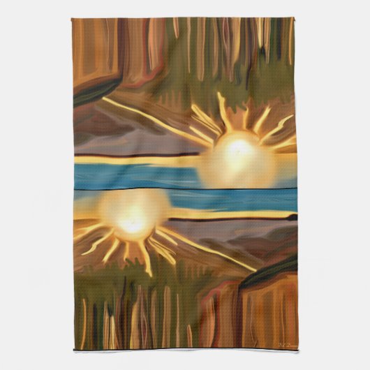 Tanz Abstrakte Kunst des Kacti Küchentuch (Vertikal)