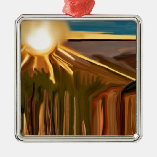 Tanz Abstrakte Kunst des Kacti Silbernes Ornament (Vorne)