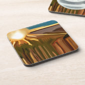 Tanz Abstrakte Kunst des Kacti Untersetzer (Linke Seite)