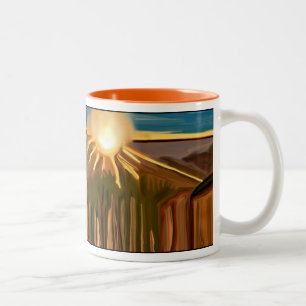 Tanz Abstrakte Kunst des Kacti Zweifarbige Tasse