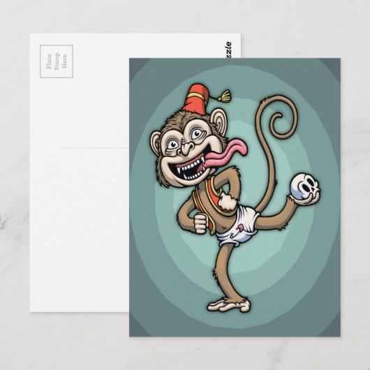 Tanz, Affe! Postkarte (Vorne/Hinten)