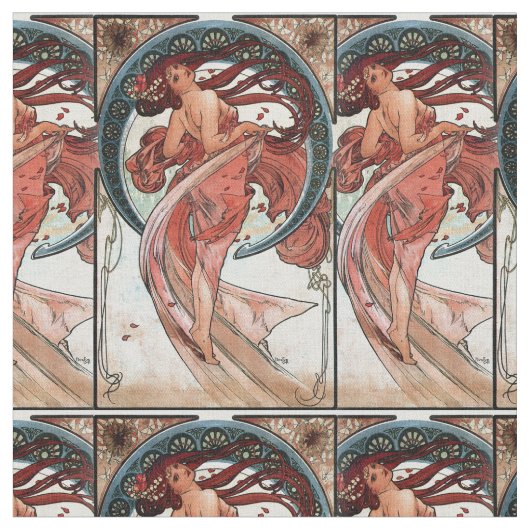 Tanz Alfons Muchas 1898 Stoff (Nahaufnahme)