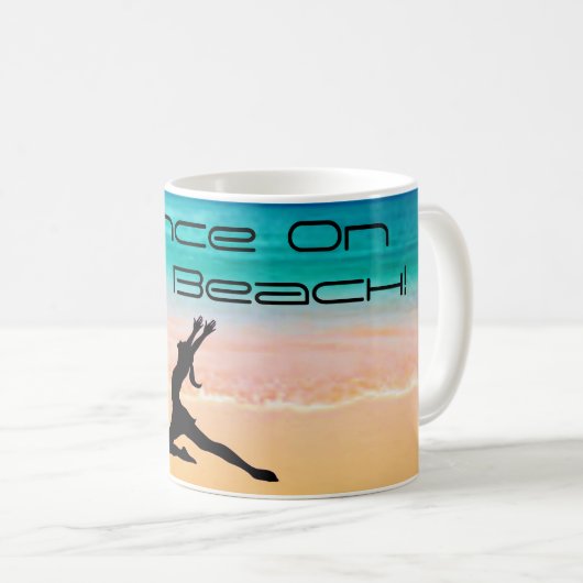 Tanz am Strand - Sand & Ozean Kaffeetasse (VorderseiteRechts)