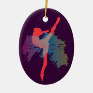 Tanz-Aquarell Keramik Ornament