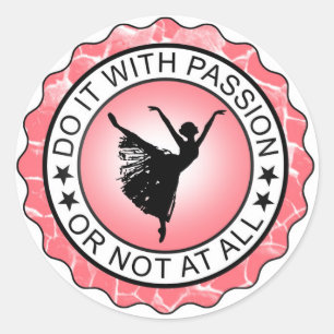 TANZ-AUFKLEBER RUNDER AUFKLEBER