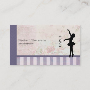 Tanz - Ballerina-Silhouette auf vintage Hintergrun Visitenkarte
