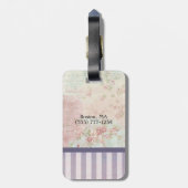 Tanz - Ballerina Silhouette Vintag Hintergrund Gepäckanhänger (Rückseite vertikal)