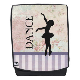 Tanz - Ballerina Silhouette Vintage-Hintergrund Rucksack