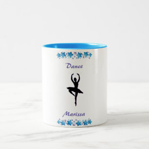 Tanz-Ballerina-Sterne-Tasse Zweifarbige Tasse