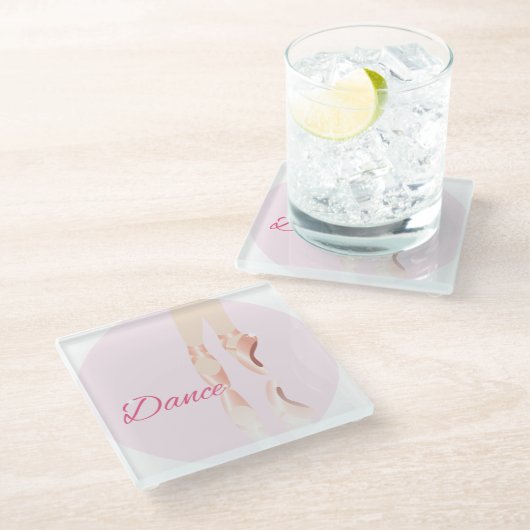 Tanz Ballet Slipper Glasuntersetzer (Schrägansicht)