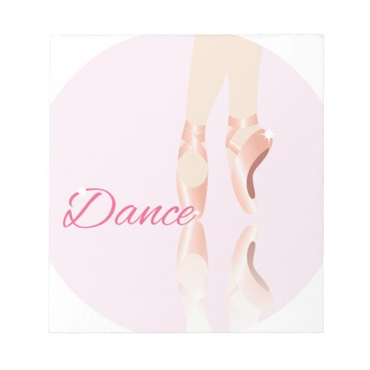Tanz Ballet Slipper Notizblock (Vorderseite)