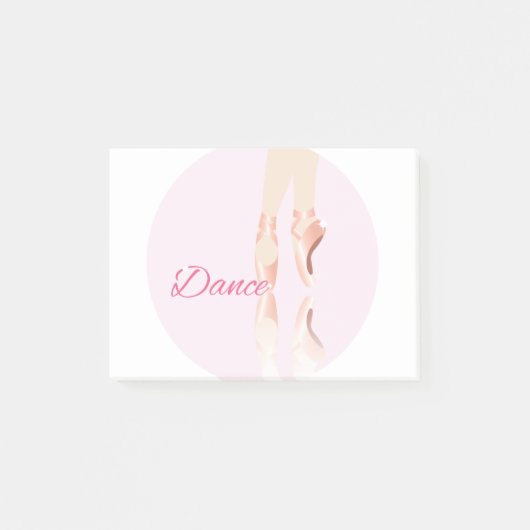 Tanz Ballet Slipper Post-it Klebezettel (Vorderseite)