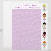 Tanz-/Ballett-Studio-lila Briefkopf (Vorne/Hinten)