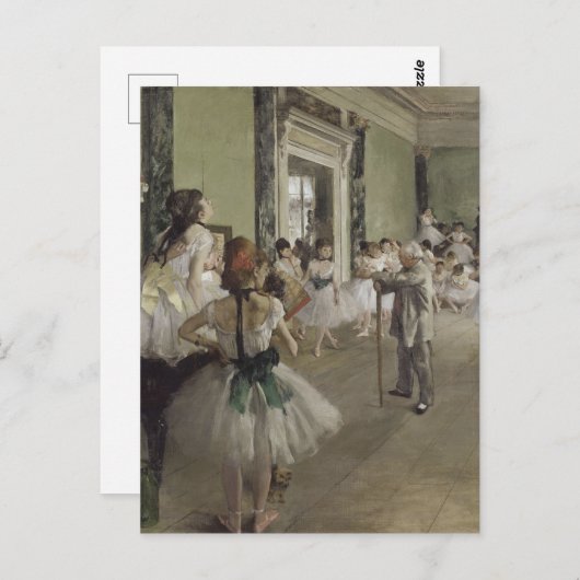Tanz / Ballettschule - Degas Malerei Postkarte (Vorne/Hinten)