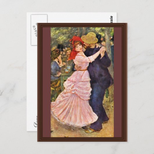 Tanz bei Bougival von Pierre-Auguste Renoir Postkarte (Vorne/Hinten)