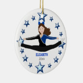 Tanz-Beifall-brünettes Blaues und schwarz Keramik Ornament (Rechts)