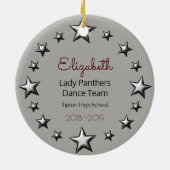 Tanz-Beifall-brünettes kastanienbraunes und Grau Keramikornament (Hinten)