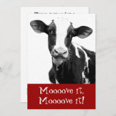 Tanz bis die Kühe kommen Zuhause - Einladung (Vorne/Hinten)