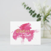 Tanz...bis Sie Ihren Rhythmus finden Postkarte (Stehend Vorderseite)