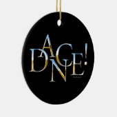 Tanz! (Chrom) Keramik Ornament (Rechts)