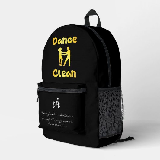 Tanz Clean Golden Brass Bedruckter Rucksack (Rückseitige Ecke Rechts)