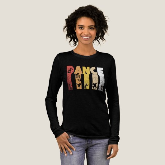 Tanz . DAN01B 💃  Tri-Blend Shirt (Volle Vorderseite)