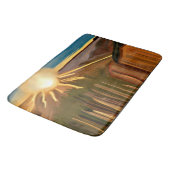 Tanz der Abstrakten Kunst von Cacti Badematte (Schrägansicht)