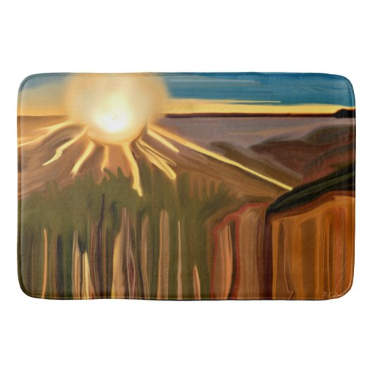 Tanz der Abstrakten Kunst von Cacti Badematte (Vorderseite)