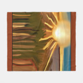 Tanz der Abstrakten Kunst von Cacti Fleecedecke (Vorderseite (Horizontal))