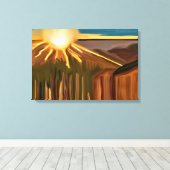 Tanz der Abstrakten Kunst von Cacti Leinwanddruck (Insitu (Holzboden))