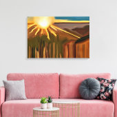 Tanz der Abstrakten Kunst von Cacti Leinwanddruck (Insitu (Wohnzimmer))