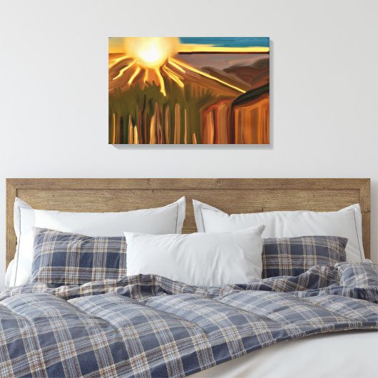 Tanz der Abstrakten Kunst von Cacti Leinwanddruck (Insitu (Schlafzimmer))