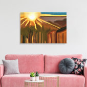 Tanz der Abstrakten Kunst von Cacti Leinwanddruck (Insitu (Wohnzimmer))