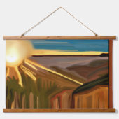 Tanz der Abstrakten Kunst von Cacti Wandteppich Mit Holzrahmen (Vorne)