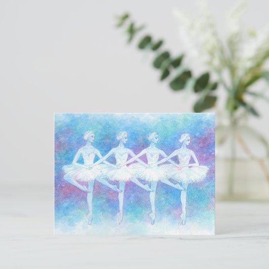 Tanz der Baby Swans Postkarte (Stehend Vorderseite)