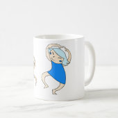 Tanz der Blau-aufgeblähten Affen Kaffeetasse (VorderseiteRechts)