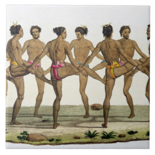 Tanz der Caroline-Inselbewohner, überziehen 22 vo Fliese