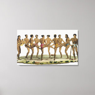 Tanz der Caroline-Inselbewohner, überziehen 22 vo Leinwanddruck
