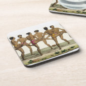 Tanz der Caroline-Inselbewohner, überziehen 22 von Getränkeuntersetzer (Linke Seite)