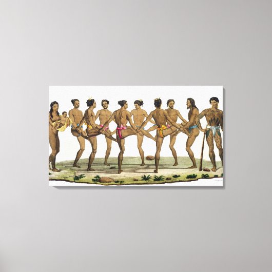 Tanz der Caroline Islanders, Teller 22 von 'Le Leinwanddruck (Vorderseite)
