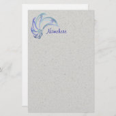 Tanz der Delphin-abstrakten Kunst Briefpapier (Vorne/Hinten)