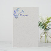 Tanz der Delphin-abstrakten Kunst Briefpapier (Stehend Vorderseite)