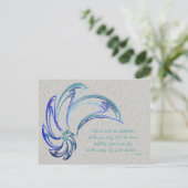 Tanz der Dolphin Abstrakte Kunst Postkarte (Stehend Vorderseite)