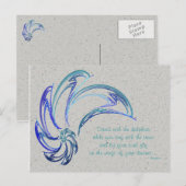 Tanz der Dolphin Abstrakte Kunst Postkarte (Vorne/Hinten)